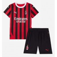 Dres AC Milan Alvaro Morata #7 Domáci pre deti 2024-25 Krátky Rukáv (+ trenírky)